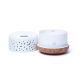 Diffuseur d'arômes Nebula rond blanc imprimé bois