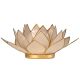 Bougeoir en coquillage Lotus Rose et Or 