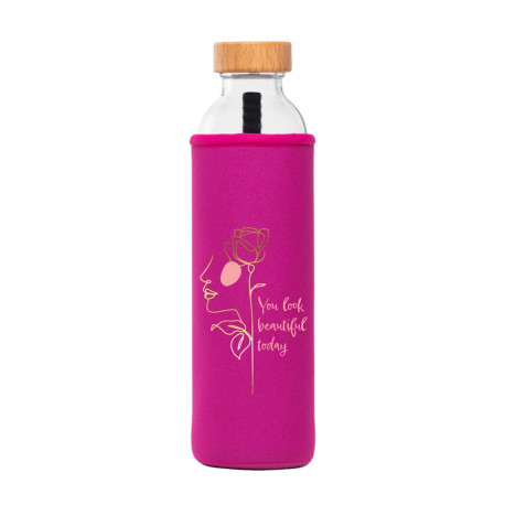 Bouteille verre revitalisante 500ml, Flaska, Beautiful (goulot large)